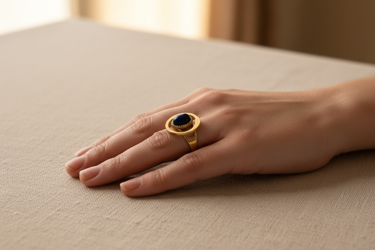 Azuria bague réglable lapis-lazuli