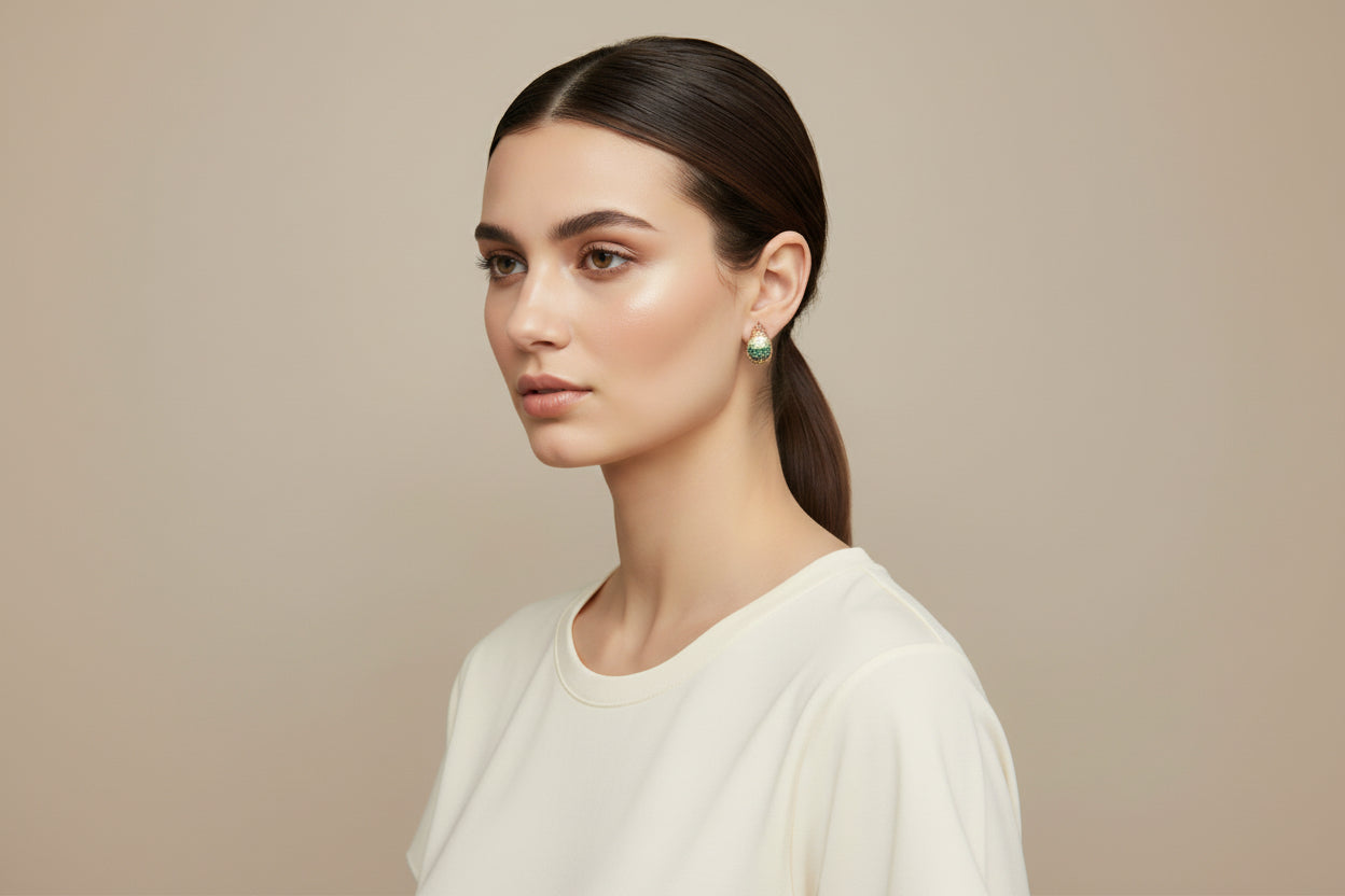 Boucles d'oreilles J forme L