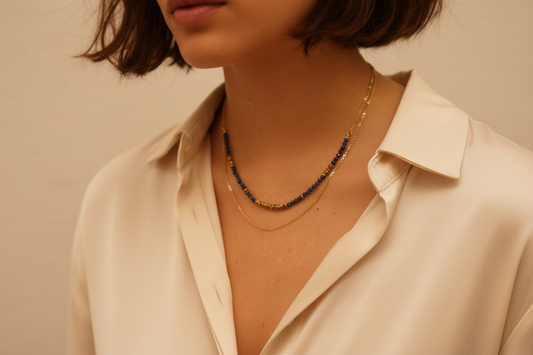 Collier double rang Lapis Lazuli