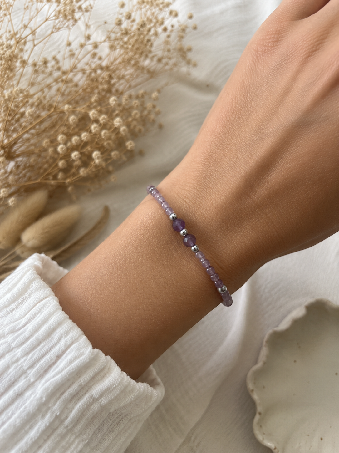 Bracelet en Améthyste Naturelle – Sérénité, Harmonie & Apaisement