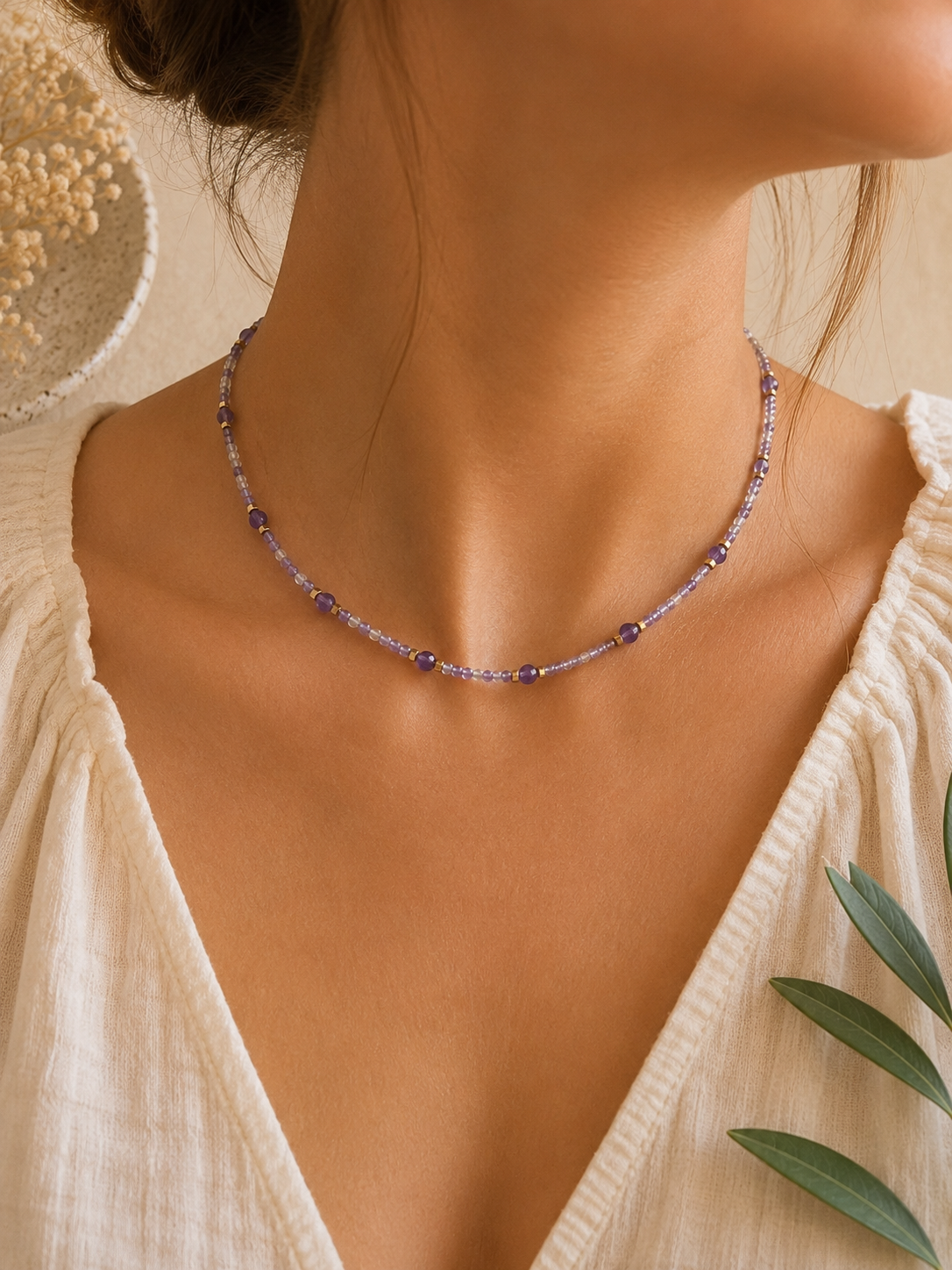 Collier en Améthyste facettée – Élégance, sérénité et harmonie