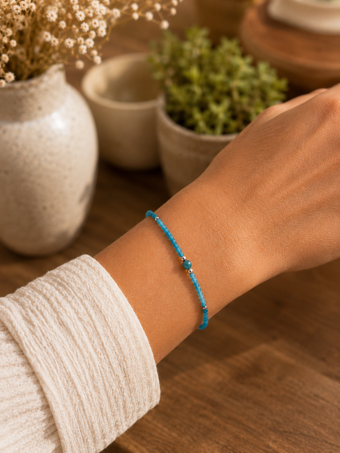 Bracelet en Apatite Naturelle – Inspiration, Motivation & Harmonie