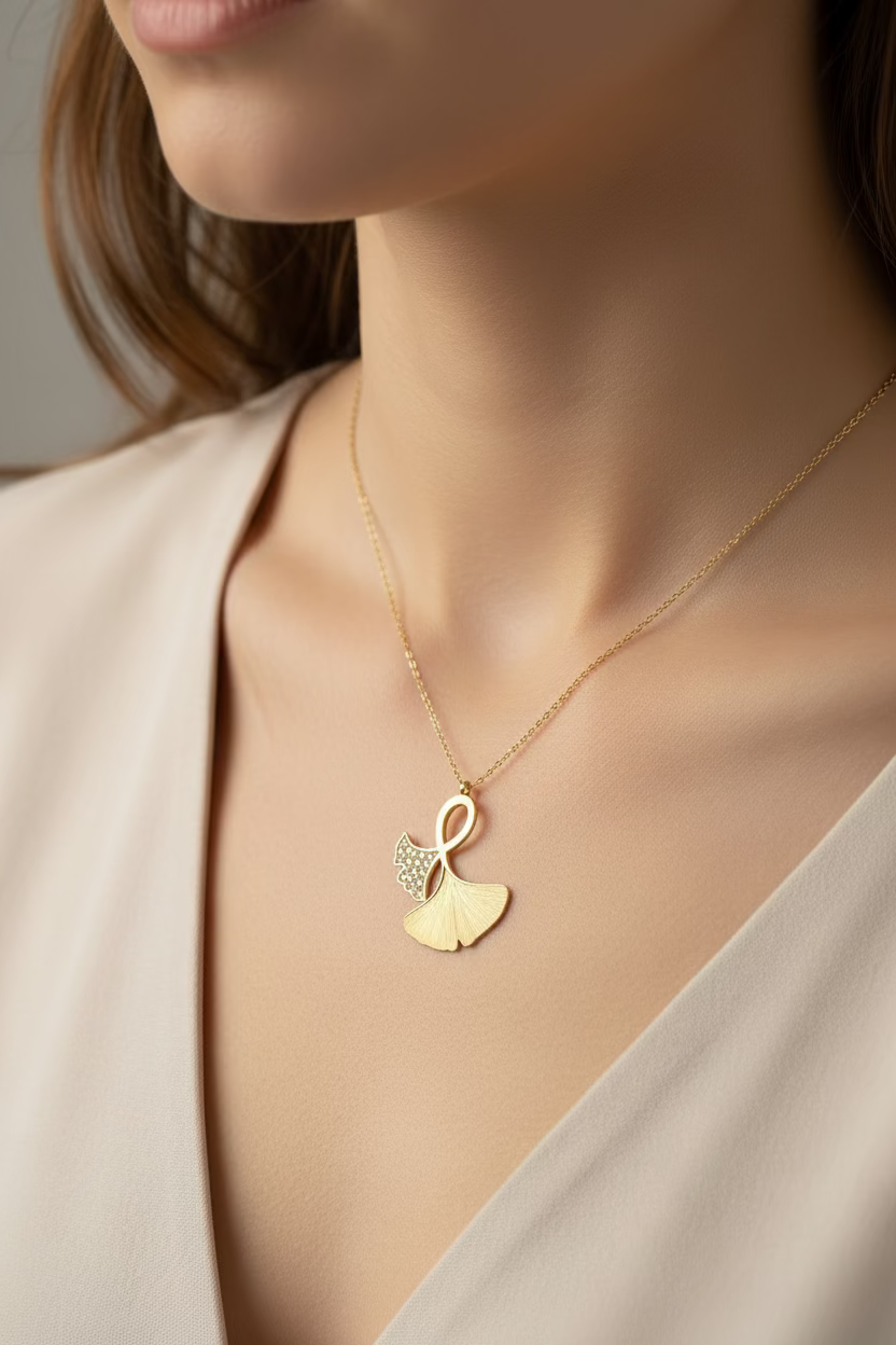 Collier Gingko " Éclat"