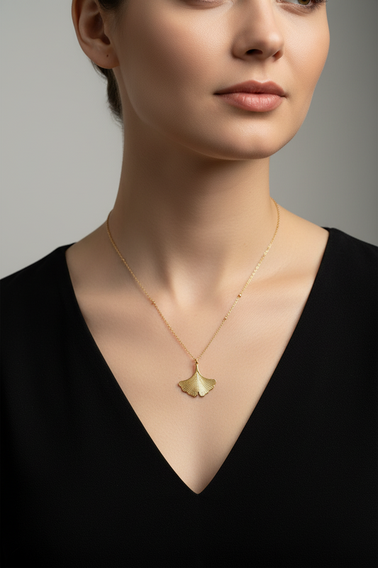 Collier Gingko Dorée