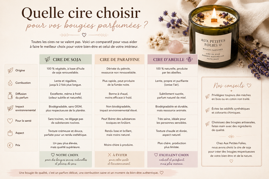 Quelle cire choisir pour une bougie ? Tout comprendre avant d'acheter