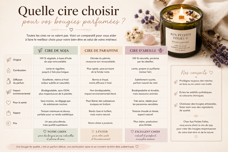Quelle cire choisir pour une bougie ? Tout comprendre avant d'acheter