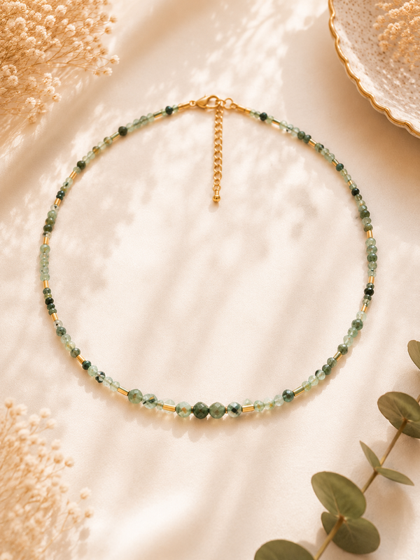 Collier Création Quartz Vert
