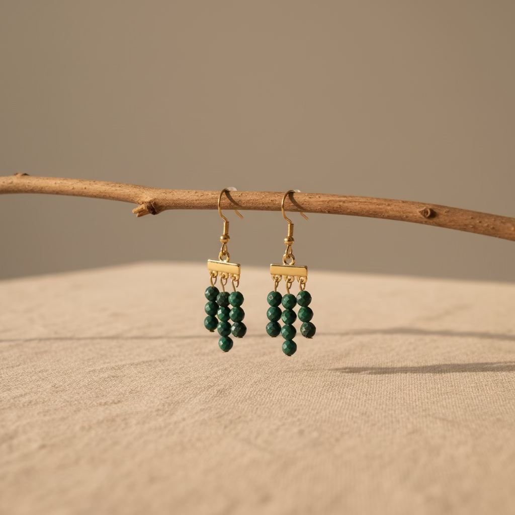 Boucle d'oreille pierre