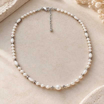 Collier en Perles de Culture d’Eau Douce – Création