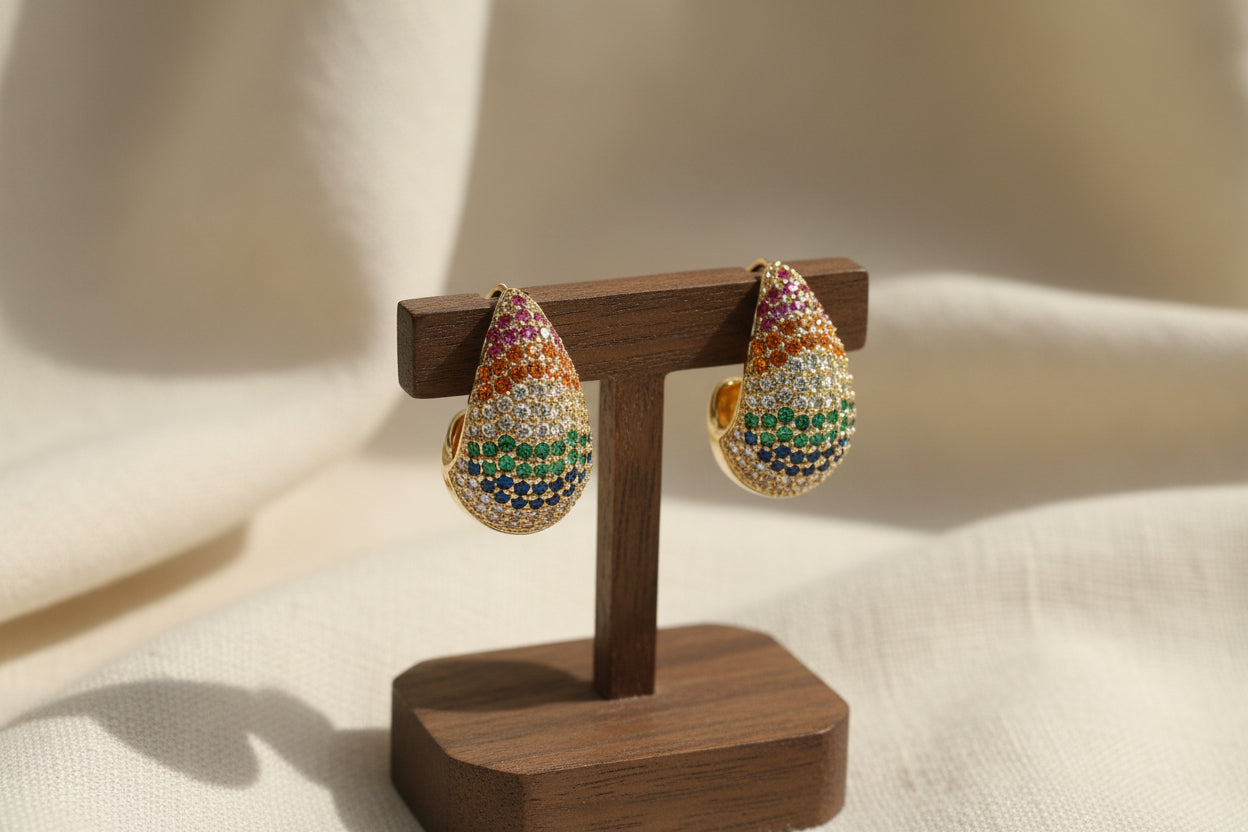 Boucles d'oreilles J forme L