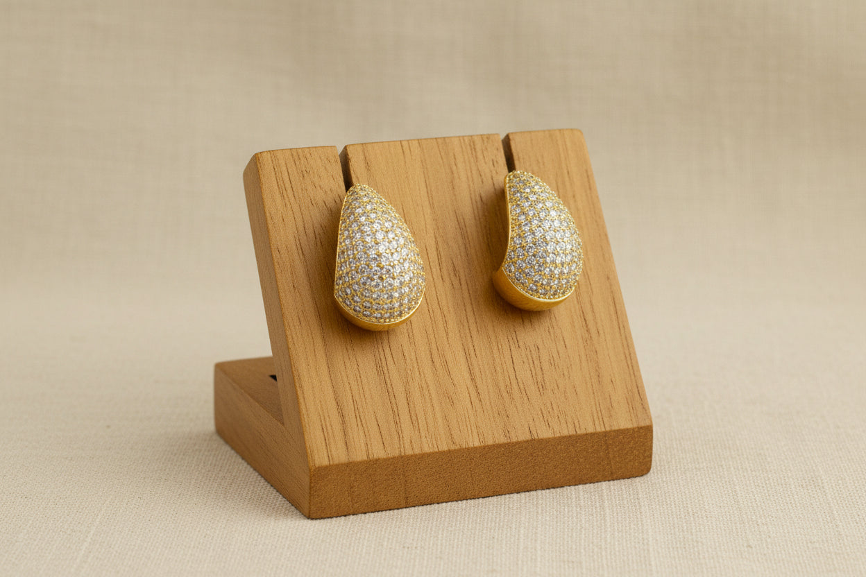 Boucles d'oreilles J forme L