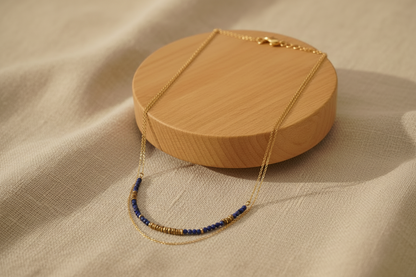 Collier double rang Lapis Lazuli