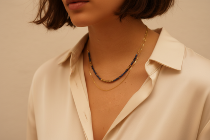 Collier double rang Lapis Lazuli