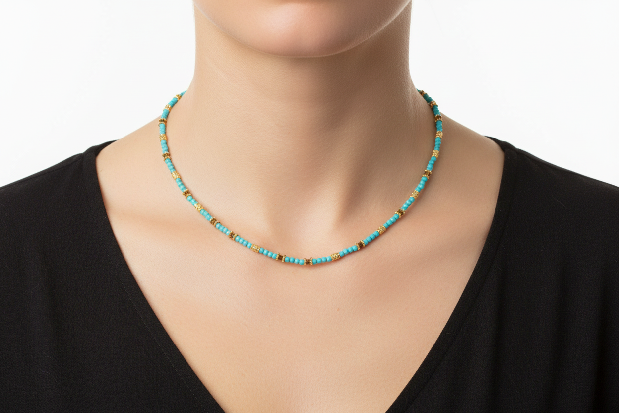 Collier agate rose