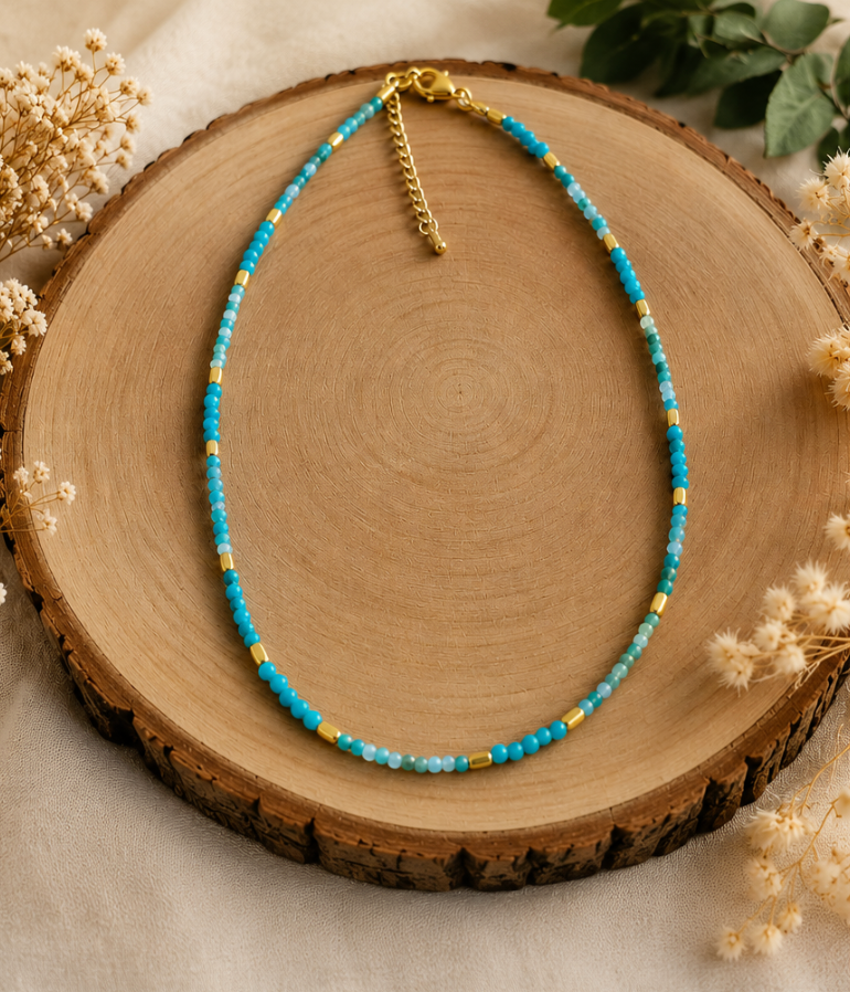 Collier Apatite Création - Clémence