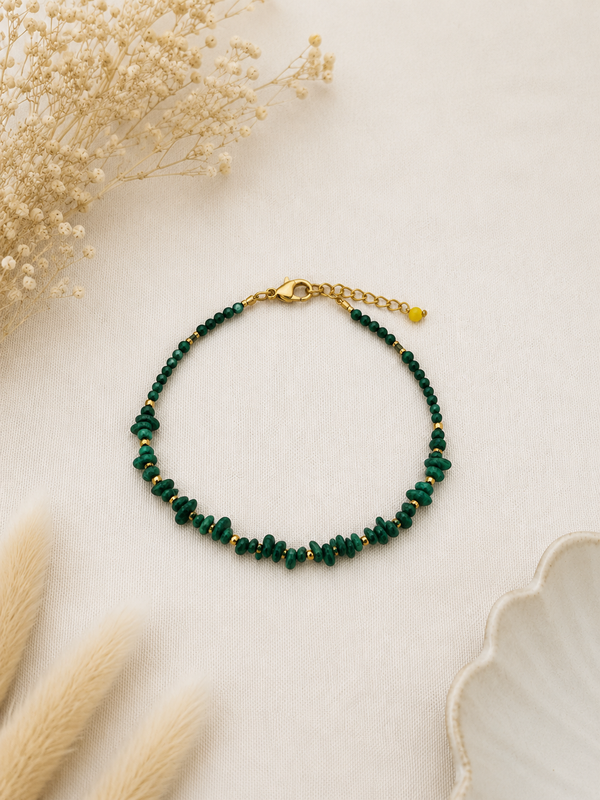 Bracelet en Malachite Naturelle – Création Artisanale