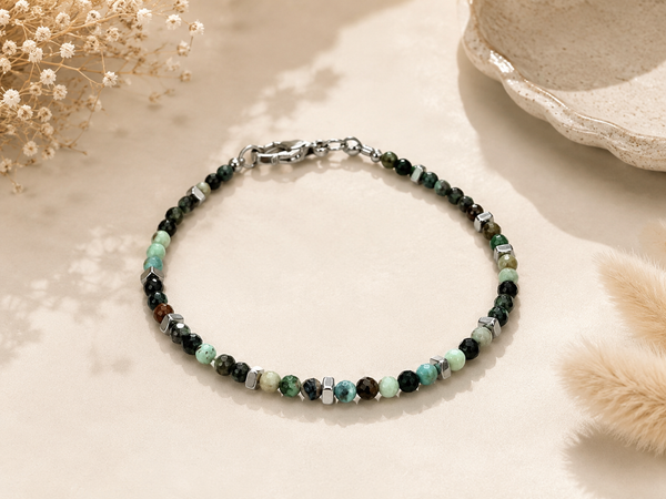 Bracelet Turquoise Africaine Facettée