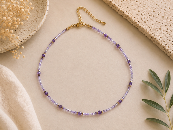 Collier en Améthyste facettée – Élégance, sérénité et harmonie