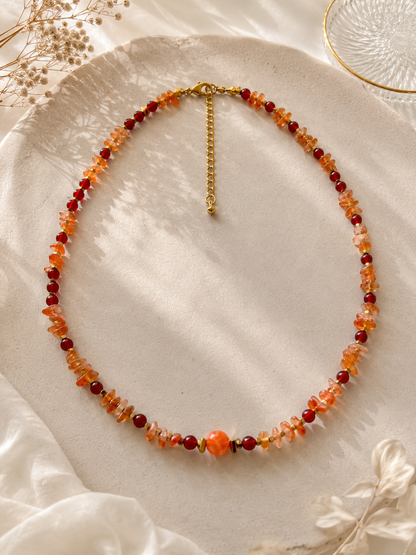 Collier Cornaline doré