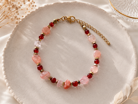 Bracelet Cornaline création doré