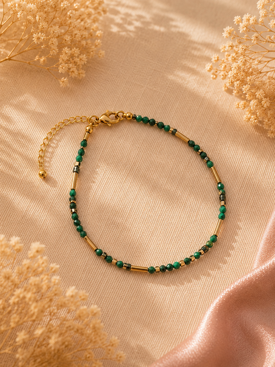 Bracelet création en malachite