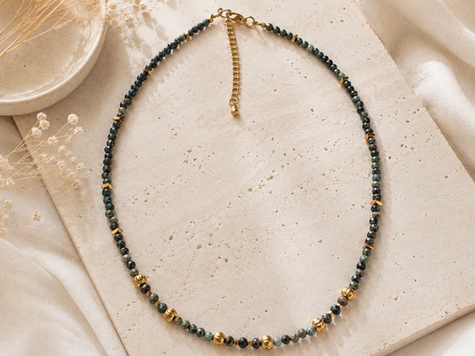 Collier Turquoise Africaine doré
