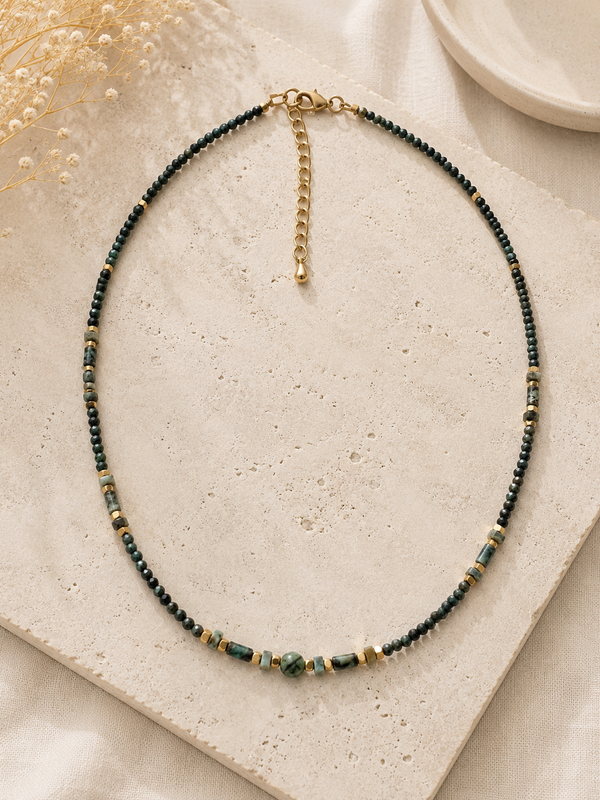 Collier Turquoise Africaine doré