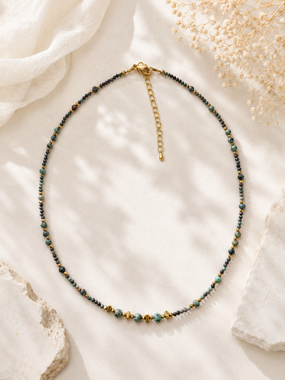 Collier Turquoise Africaine doré