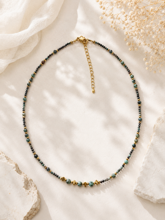 Collier Turquoise Africaine doré