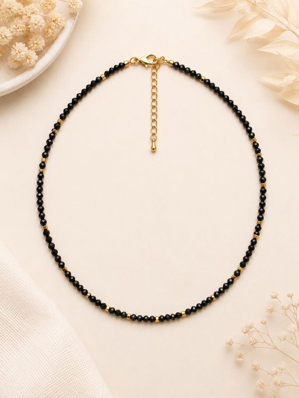 Collier création Spinelle - doré