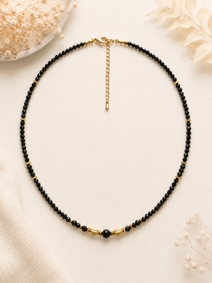 Collier création Spinelle - doré