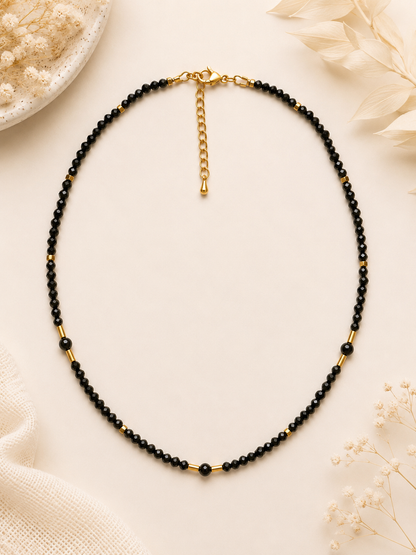 Collier création Spinelle - doré