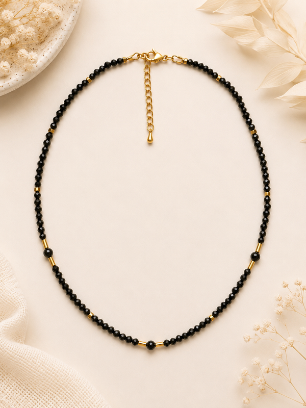 Collier création Spinelle - doré