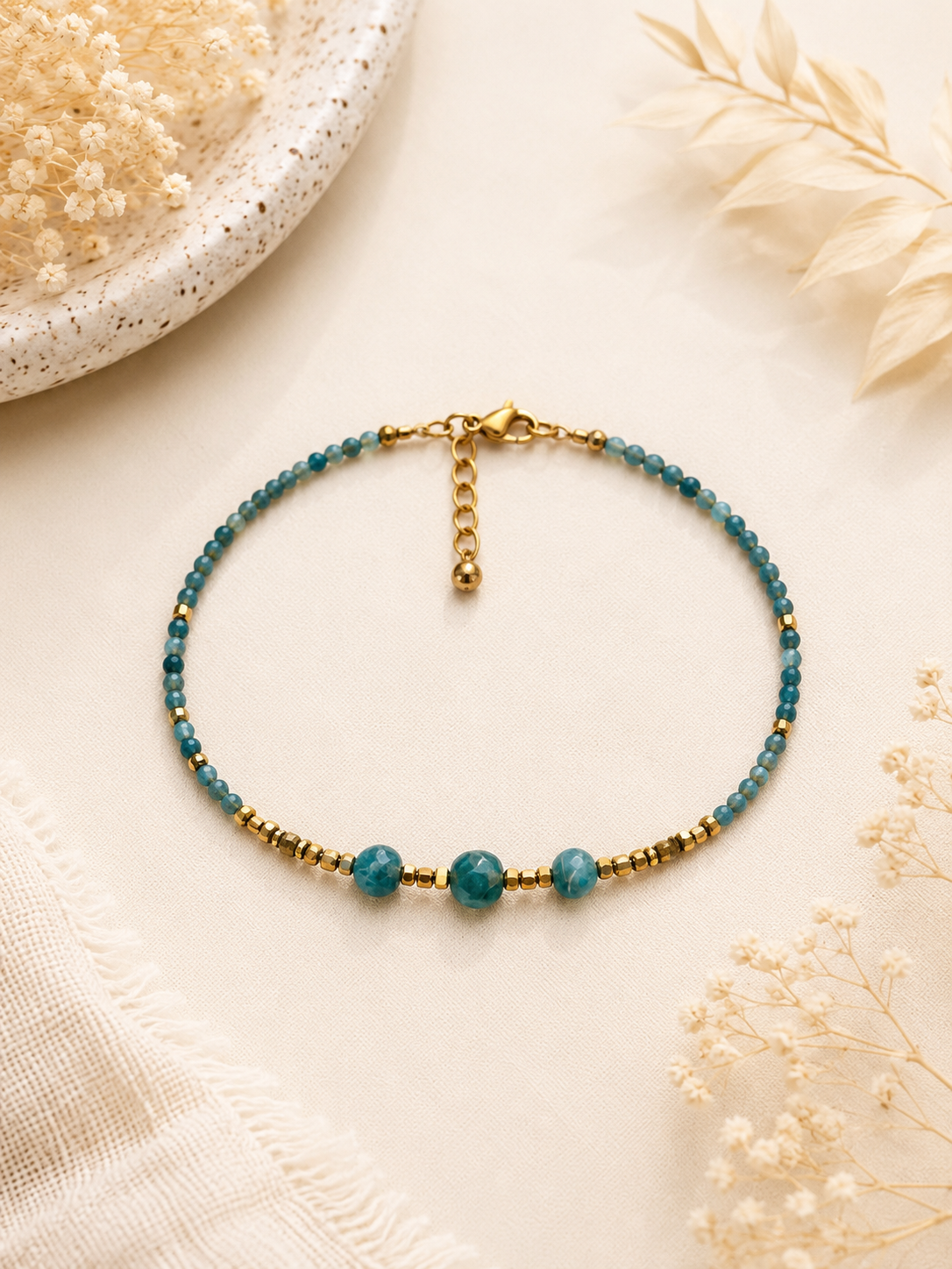 Bracelet en Apatite Naturelle – Inspiration, Motivation & Harmonie