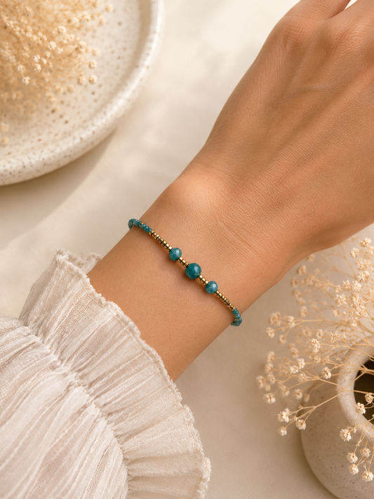 Bracelet en Apatite Naturelle – Inspiration, Motivation & Harmonie