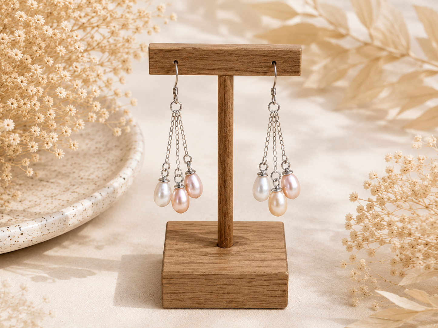 Boucles d’oreilles perle en Argent