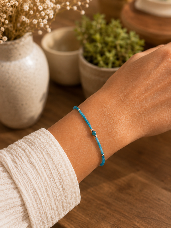 Bracelet en Apatite Naturelle – Inspiration, Motivation & Harmonie