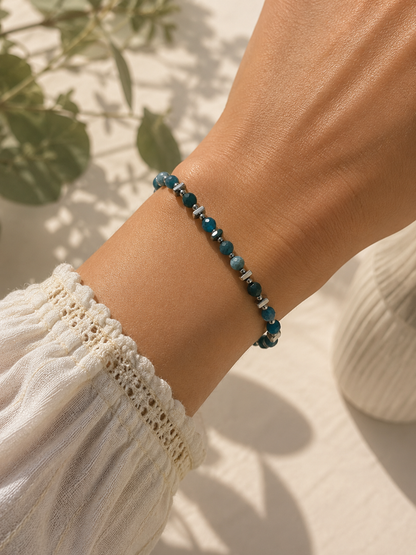 Bracelet en Apatite Naturelle – Inspiration, Motivation & Harmonie