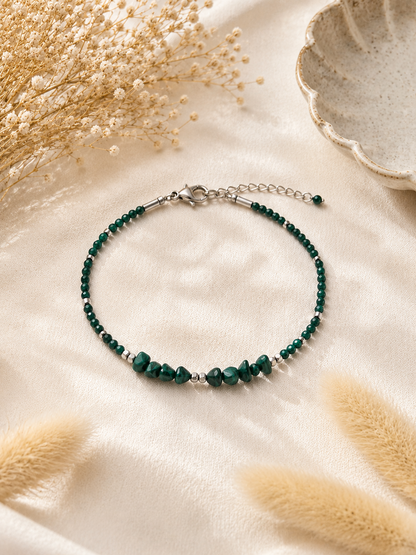 Bracelet en Malachite Naturelle – Création Artisanale