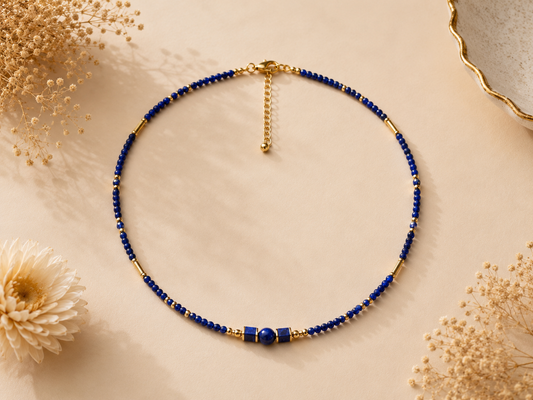 Collier création en Lapis-lazuli