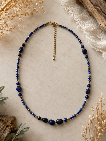 Collier Lapis Lazuli argenté