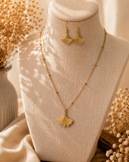 Collier Gingko Dorée