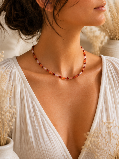 Collier Cornaline doré