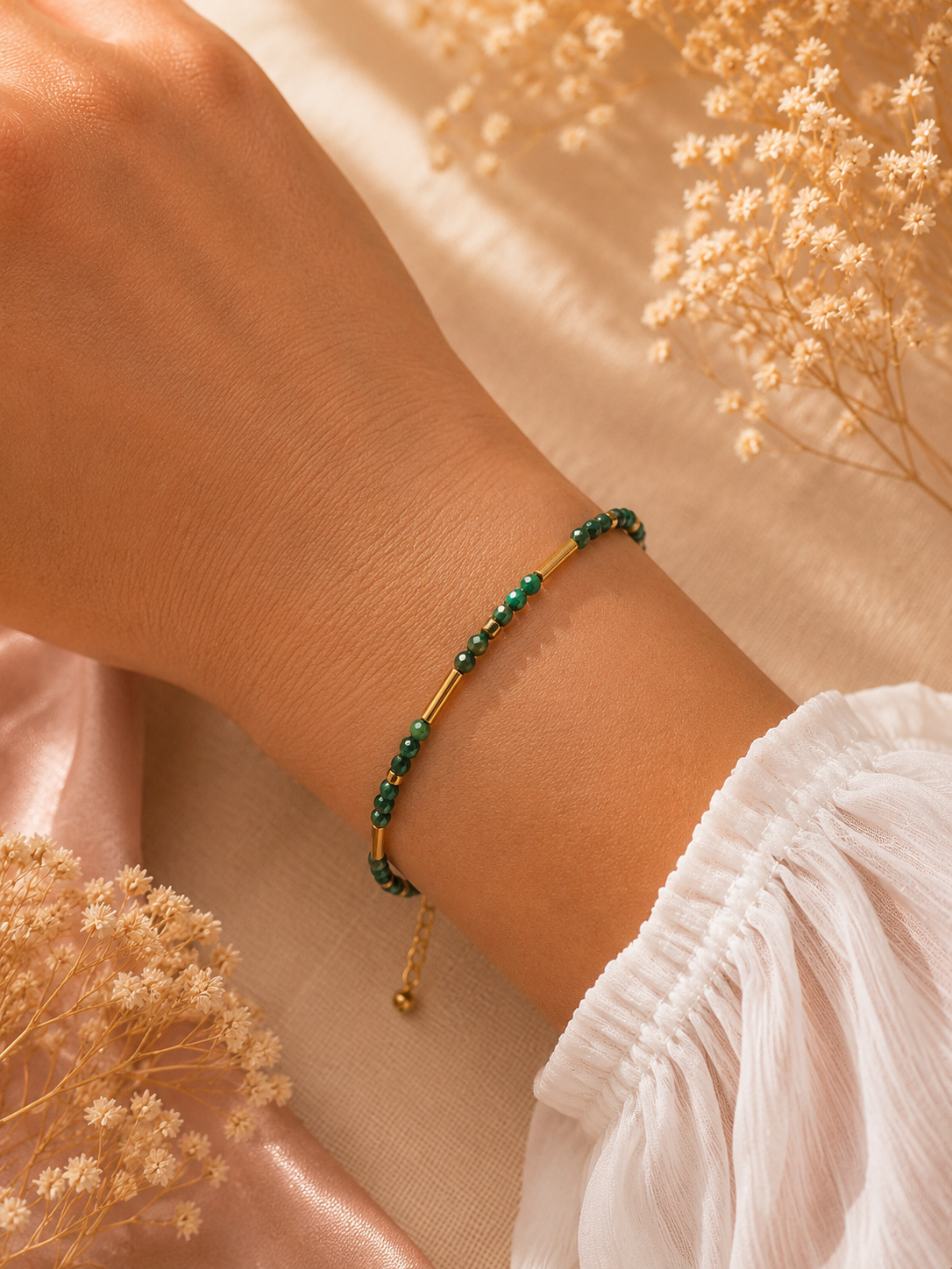 Bracelet création en malachite