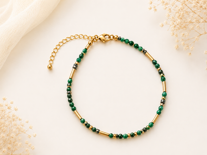 Bracelet création en malachite