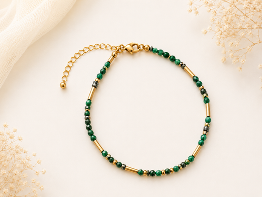 Bracelet création en malachite