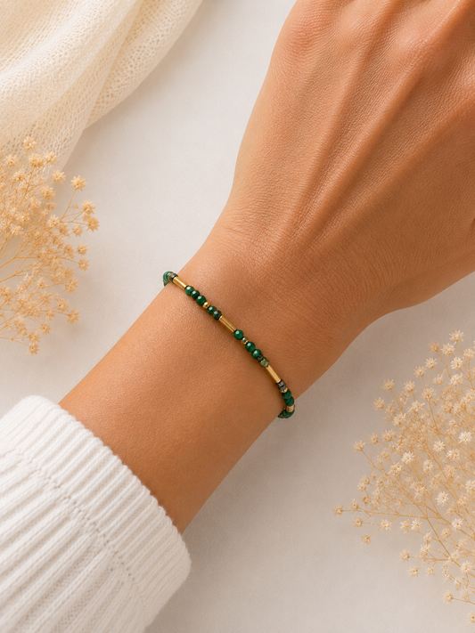 Bracelet création en malachite