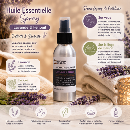 Brume d'Aromathérapie Lavande - Corps, Linge & Maison