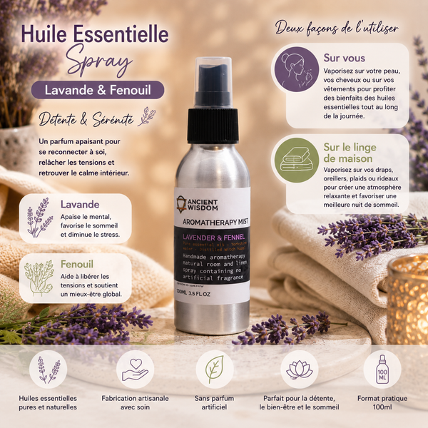 Brume d'Aromathérapie Lavande - Corps, Linge & Maison