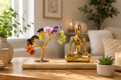Jardin Zen 7 Chakras & Méditation – Arbre de Vie en Pierres Naturelles – Harmonie et Équilibre Énergétique